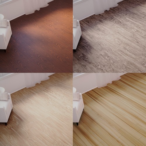 Vinyl floor plank tiles - floor, wood