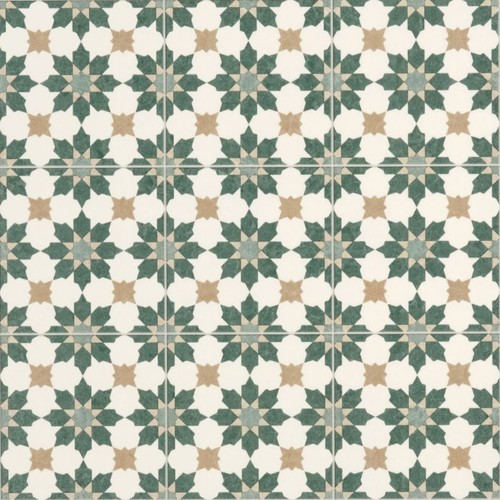 Green tile lino flooring - green,