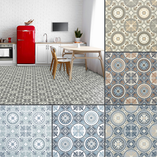 Moroccan tile effect cushioned - tile,
