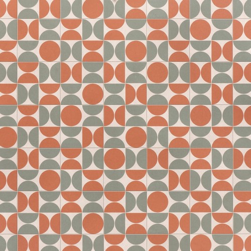 Retro patterned vinyl flooring - patterned,