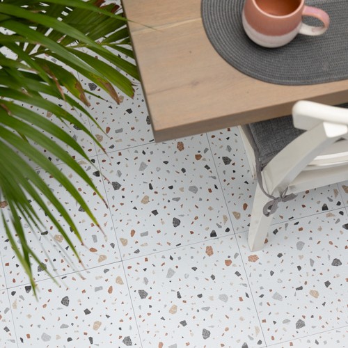 Floor pops terrazzo white - floor,